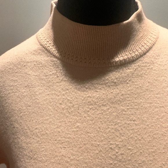Cream Cowl Neck Sweater with Plush Texture - Picture 3 of 7